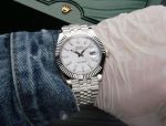 ROLEX 2824 Automatic Movement Log  41MM White Watch